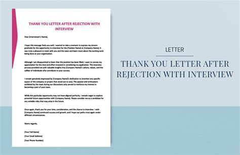 Interview Decline Thank You Letter - Infoupdate.org