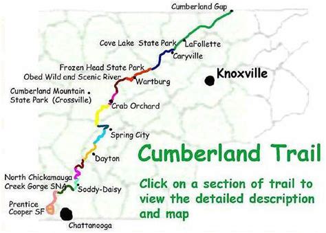 Overview and Full Map | Hiking trail maps, Cumberland gap, Cumberland