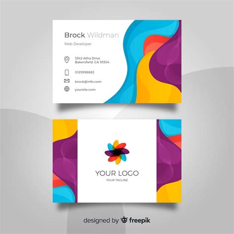 Free Vector | Colorful business card template