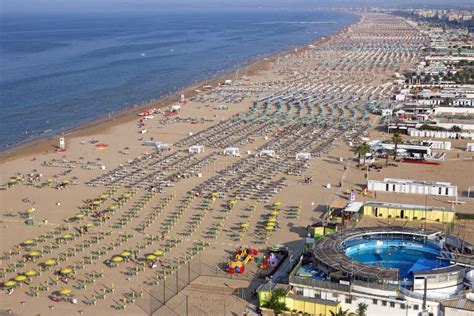 Beach Rimini Adriatic Sea Italy Stock Photo - Image of riccione, tourism: 109818752