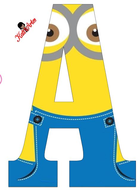 Oh my Alfabetos!: Lindo Alfabeto de Minions. | Minions aniversário, Decorações minion, Minions