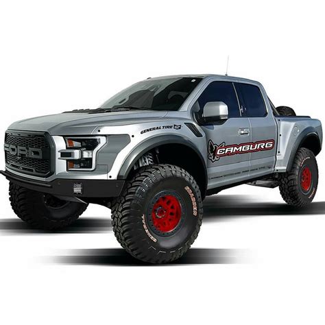 Ford Raptor Truck with Red Rims