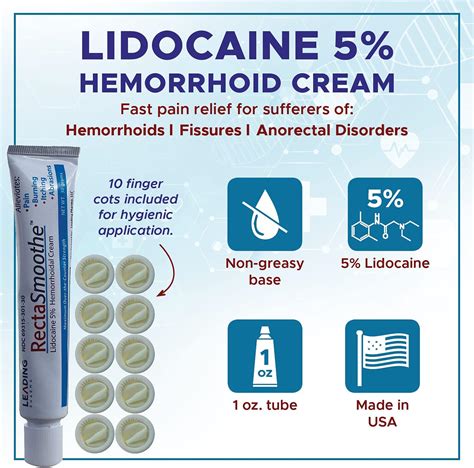 Buy Lidocaine 5% Hemorrhoid Treatment by RectaSmoothe | Maximum ...