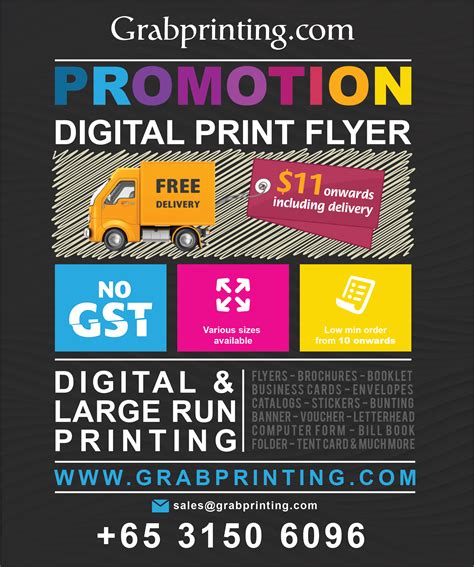 Digital Print Flyer Online | Free Delivery | Grabprinting.com
