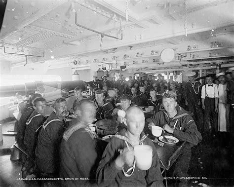 USS Massachusetts Crews Mess 1896 | Gun Deck on USS Massachu… | Flickr