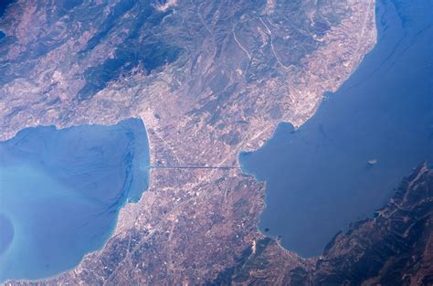 Isthmus of Corinth from space in Greece image - Free stock photo ...