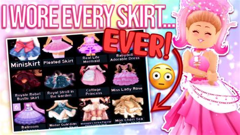 I WORE EVERY SINGLE SKIRT IN ROYALE HIGH & THIS IS HOW IT WENT… ROBLOX Royale High Outfits - YouTube