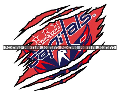 Washington Capitals Svg Logo Claw Mark Clipart Vector Cricut | Etsy