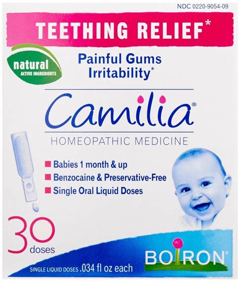 Boiron Camilia Baby Teething Relief 30 Doses Teething Drops for Painful Gums