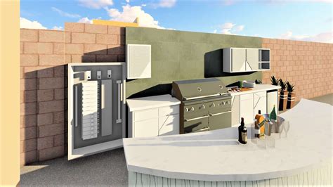 3D Outdoor Kitchen Design - GI CONSTRUCTION