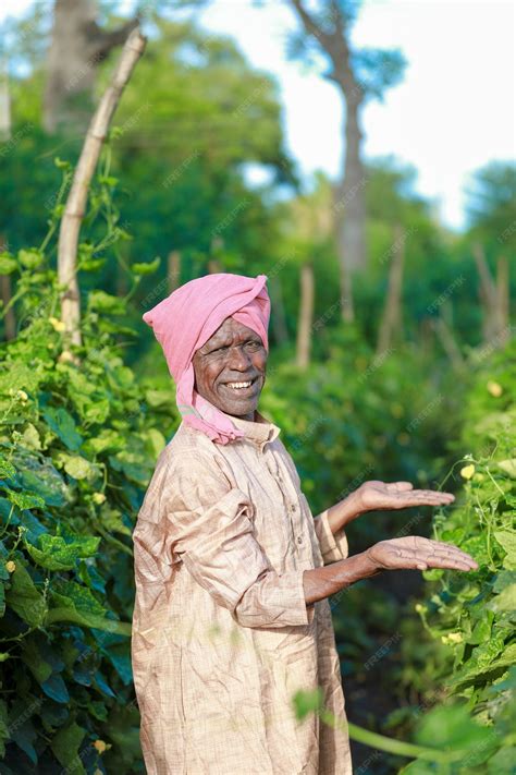 Premium Photo | Indian farming happy indian farmer standing in farm ...