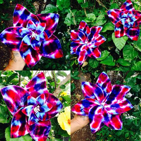 Tie dye velvet handmade flowers | Handmade flowers, Fabric flowers ...