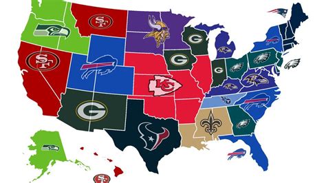 Every state’s favorite NFL team based on fan’s hashtag usage. : r ...