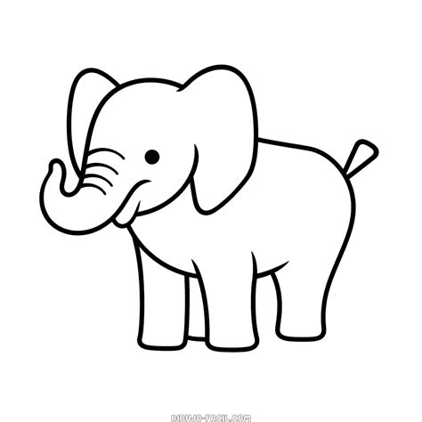 Dibujo fácil de elefante | Dibujo Facil