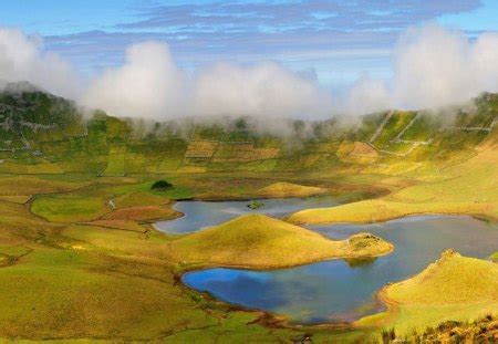 Volcanic Crater, Corvo Island, Portugal - Forces of Nature & Nature Background Wallpapers on ...