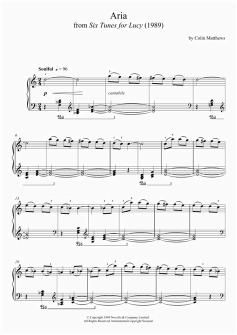 Aria Piano Sheet Music | OnlinePianist