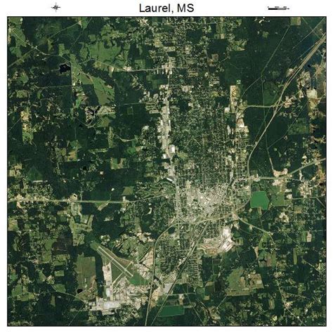 Aerial Photography Map of Laurel, MS Mississippi