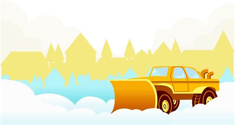 Download Snow Plow Truck Cartoon Illustration | Wallpapers.com