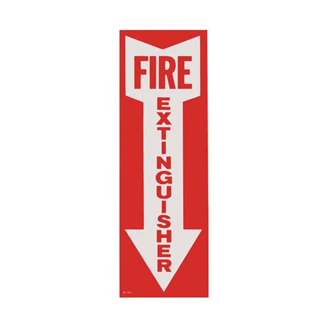 "Fire Extinguisher" Arrow, 4" x 12" : Steel Fire Equipment