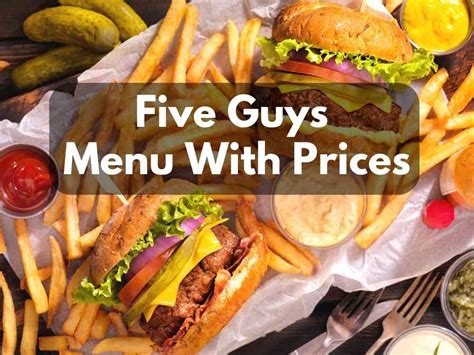 Five Guys Menu With Prices (January 2024) - Burger, Sandwich & Hot Dogs ...