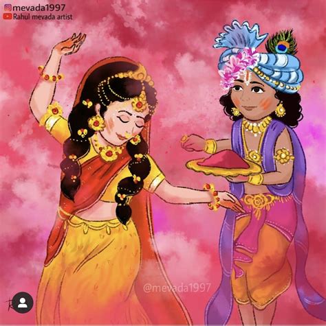 Top 149+ Radha krishna cartoon holi - Tariquerahman.net