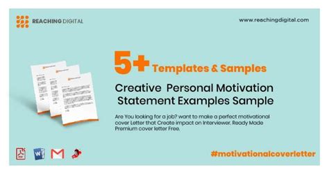 Creative Personal Motivation Statement Examples: 5+ Sample – Reaching Digital
