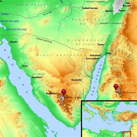 Bible Map: Mount Sion (Mount Sinai) | Bible mapping, Bible images, Bible