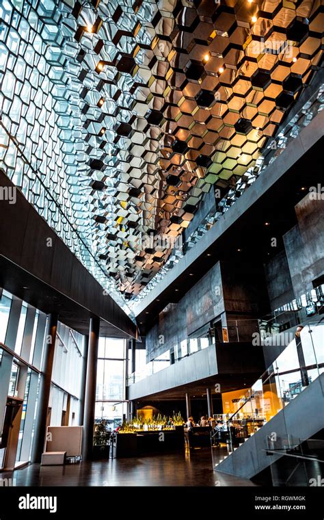 Interior of Harpa concert hall in Reykjavik, Iceland Stock Photo - Alamy