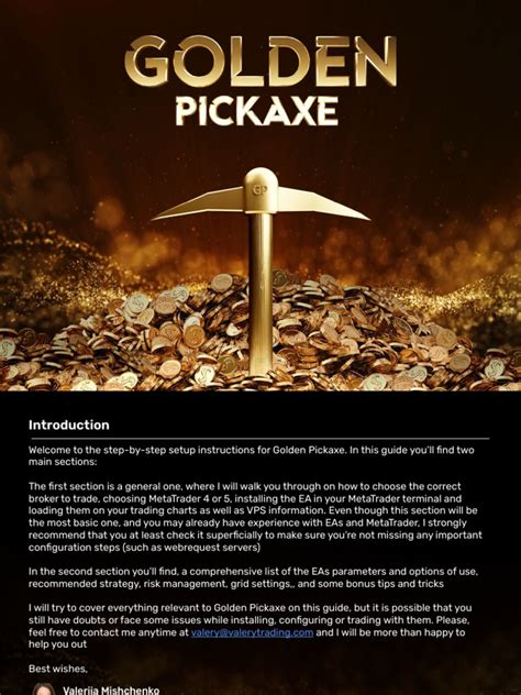 Golden Pickaxe - Setup Guide | PDF