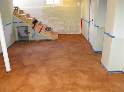 Basement Concrete Floor Paint Color Ideas 21 | Painted concrete floors, Basement flooring ...