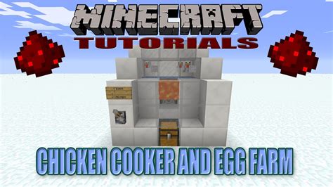 Minecraft Tutorials | Redstone | Chicken Cooker and Egg Farm - YouTube