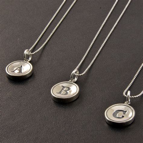 Personalized Letter Jewelry Sterling Silver Initial Necklace - Etsy