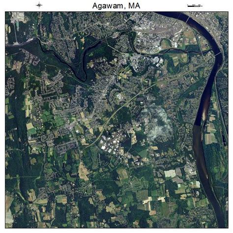 Aerial Photography Map of Agawam, MA Massachusetts