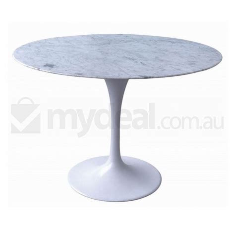 Tulip 90cm Round Marble Dining Table - Eero Saarinen - Aluminium | Round marble dining table ...