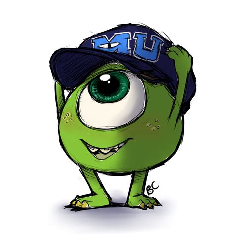 Mike Wasowski by Mitzy-Chan on DeviantArt Easy Disney Drawings, Disney ...