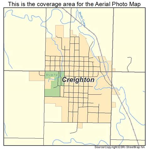 Aerial Photography Map of Creighton, NE Nebraska