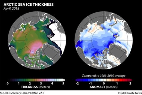 Maps: Sea Ice Thickness in the Arctic - Inside Climate News