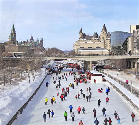 Rideau Canal Ice Skating Rink in Winter, Ottawa Editorial Stock Image ...