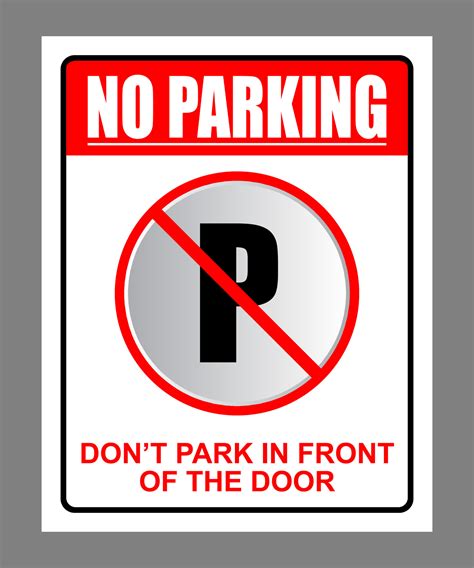 Vector printable notice board no parking 17780286 Vector Art at Vecteezy