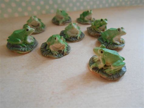 Miniature Supplies Mini Frogs Forest Animals Set of 3 - Etsy | Miniature animals, Animal ...