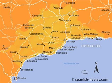 Costa del Sol Map Tourist Map, Tourist Guide, Travel Guide, Portugal ...