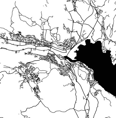 Silhouette map of Drammen Norway. 40544781 Vector Art at Vecteezy