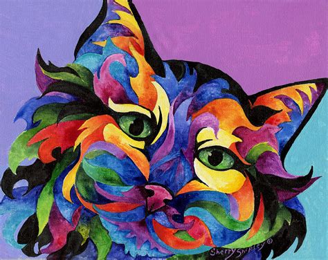 Mardi Gras Cat Painting by Sherry Shipley - Fine Art America