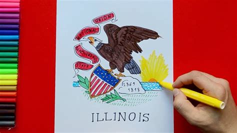 Illinois State Flag / Illinois State Flag Vintage Png Postcard Zazzle ...