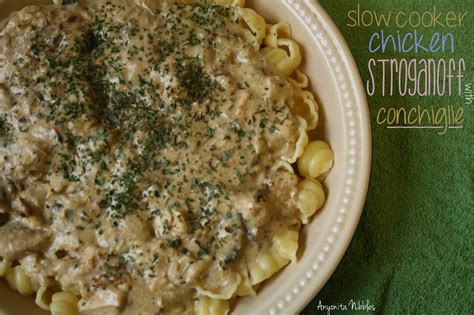 Anyonita Nibbles | Gluten Free Recipes : Gluten Free Slowcooker Chicken Stroganoff with Conchiglie