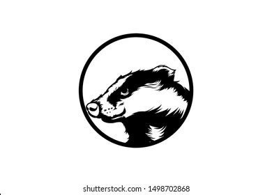 Badger Head Logo Vector Line Stock Vector (Royalty Free) 1498702868 | Shutterstock