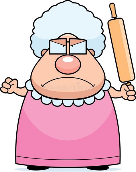 Angry Grandma stock vector. Illustration of grandma, furious - 13614436