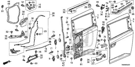 91541-TK8-A01 - Guide, Power Slide Door Center Rail Cable - 2011-2017 Honda Odyssey | Honda ...