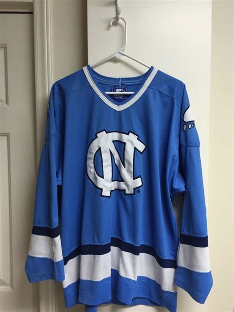 Vintage Starter UNC University of North Carolina Tarheels Hockey Jersey Large in Sports Mem ...