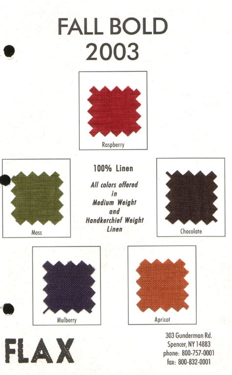 2003 FLAX Fall Bold - Color Swatch